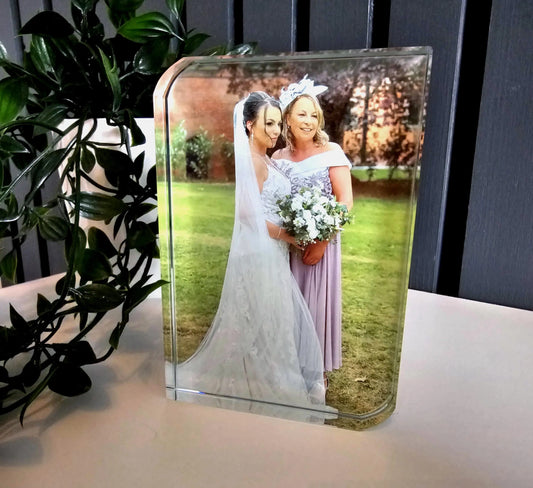 Free Standing Crystal Photo Block