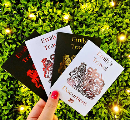 Personalised Scratch Reveal Passport Travel Ticket