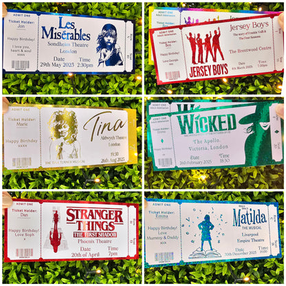 Personalised Foiled Theatre/ Show Ticket