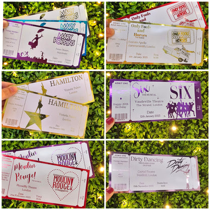 Personalised Foiled Theatre/ Show Ticket