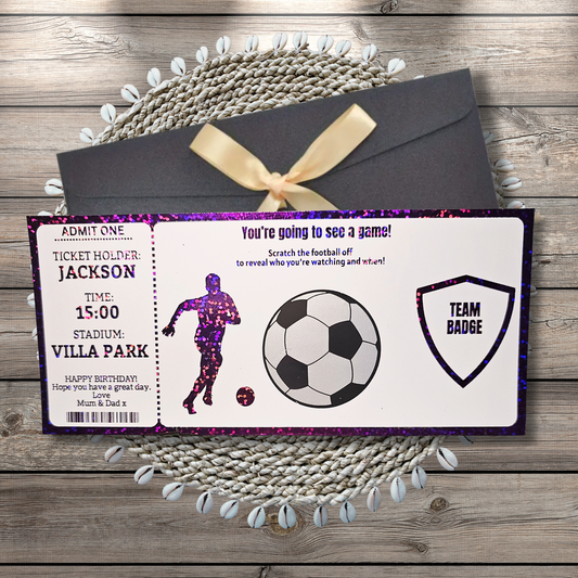 Scratch Reveal Football Match Ticket