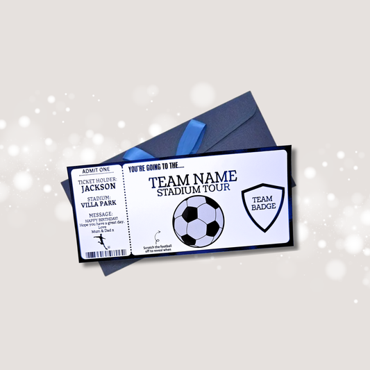 Personalised Stadium Tour Scratch Reveal Ticket
