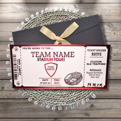 Personalised Stadium Tour Ticket