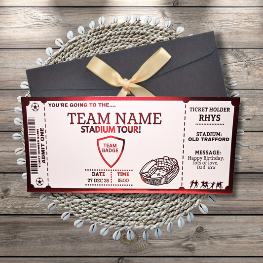 Personalised Stadium Tour Ticket