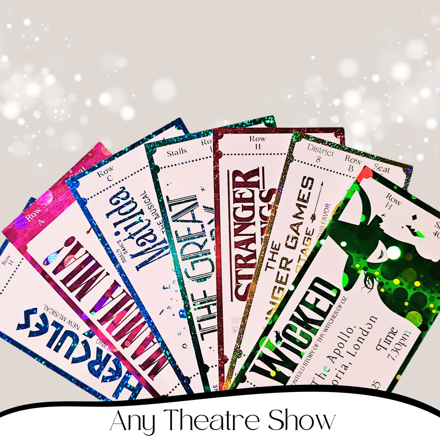Personalised Foiled Theatre/ Show Ticket