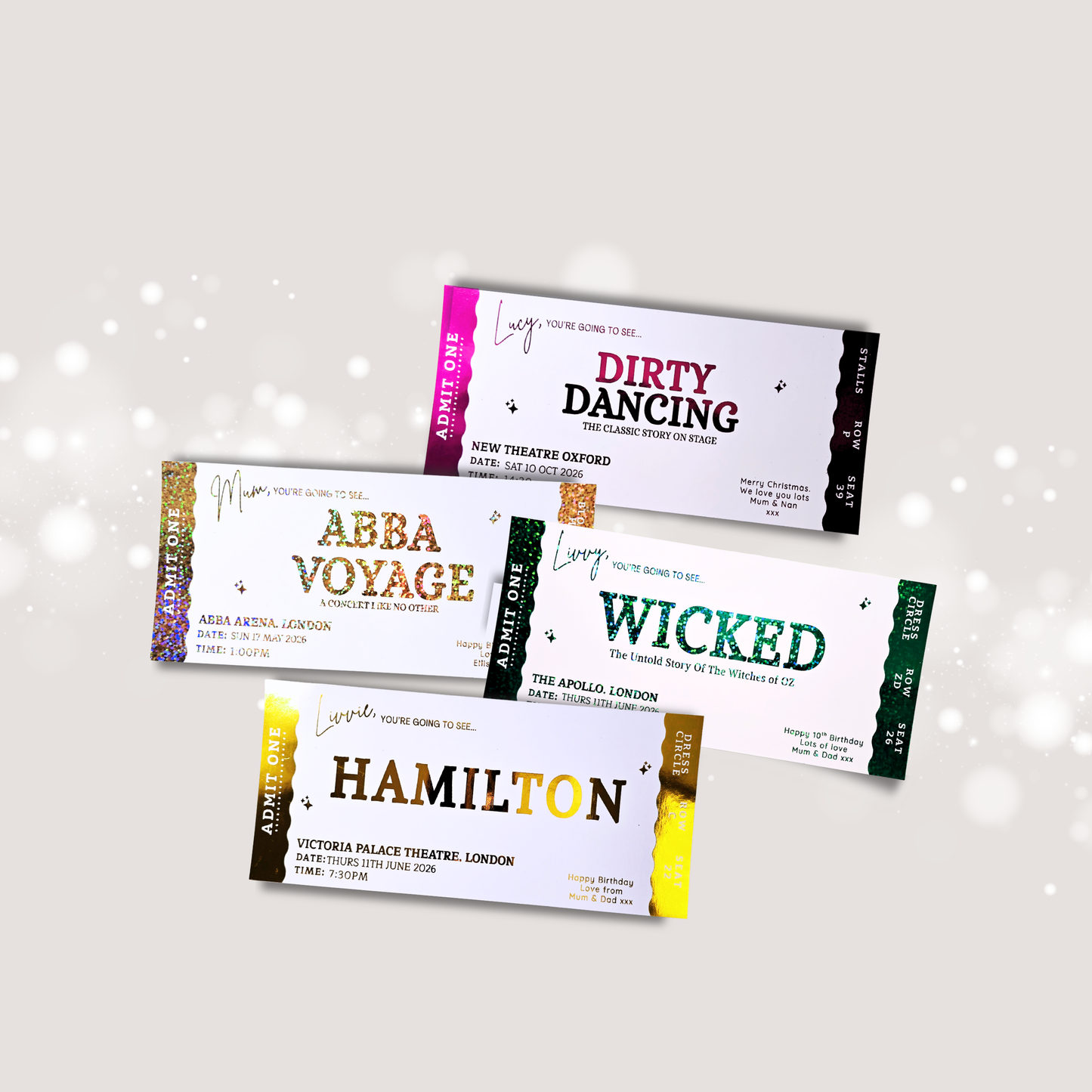 Personalised Theatre Ticket