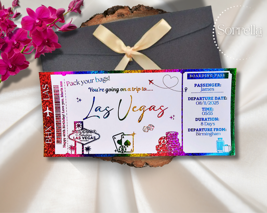 Personalised Las Vegas Boarding Pass Ticket