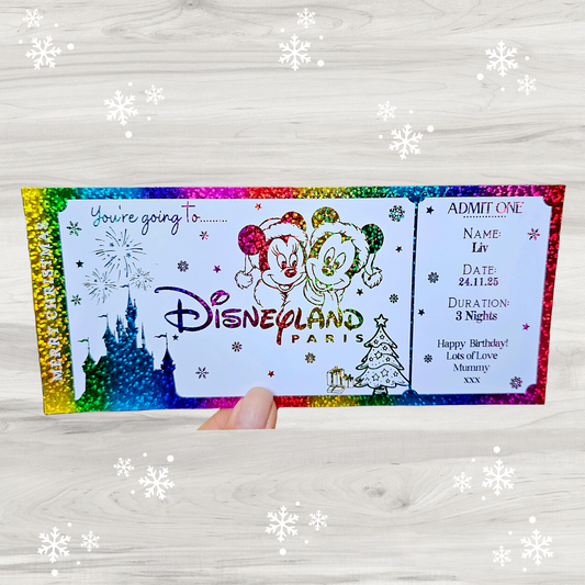 Christmas Disneyland Paris or Disneyworld Ticket
