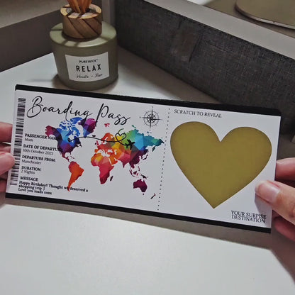 Personalised Boarding Pass - Rainbow