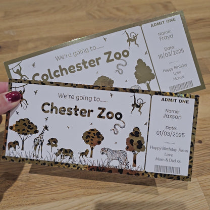 Personalised  Zoo Ticket