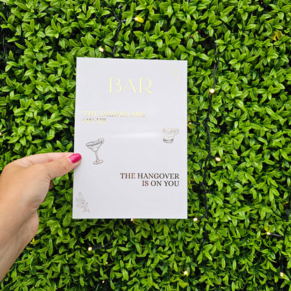 Foiled Free Bar Sign