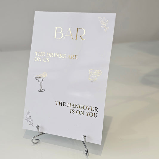 Foiled Free Bar Sign