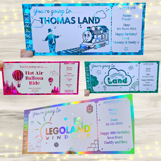 Any Theme Park/ Day Out Foiled Ticket