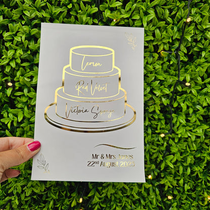 Wedding Cake Flavour Sign